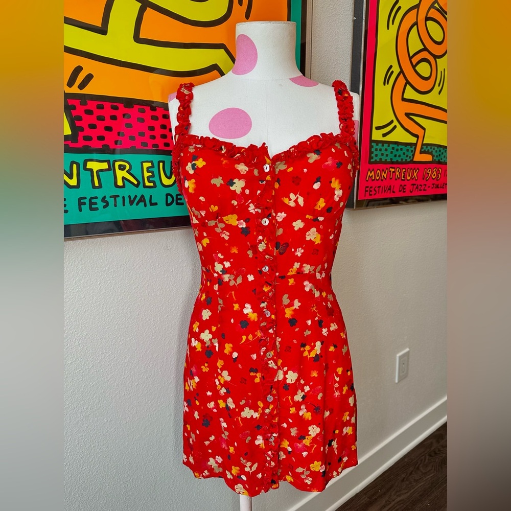 Realisation Par The Julia Dress in Rouge Fleur XS